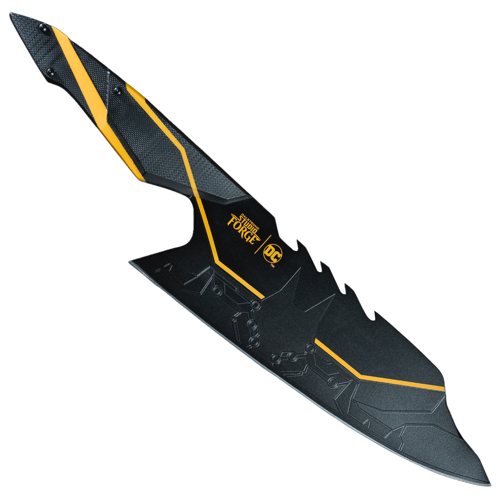 Batman StudioForge™ | 8” Bladed Displayable Chef Knife & Display Stand | The Gotham City™ Edge