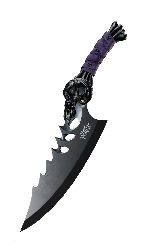 Masters of The Universe™ x StudioForge™ | SNAKE MOUNTAIN™ EDITION: The Blade of Havoc™ | 8” Collector’s Chef Knife & Display Stand