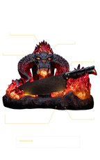 The Lord of the Rings™ x StudioForge™ | Flame of Udun™ | 8.5” Collector’s Chef Knife & Resin LED Display Stand