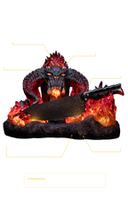 The Lord of the Rings™ x StudioForge™ | Flame of Udun™ | 8.5” Collector’s Chef Knife & Resin LED Display Stand