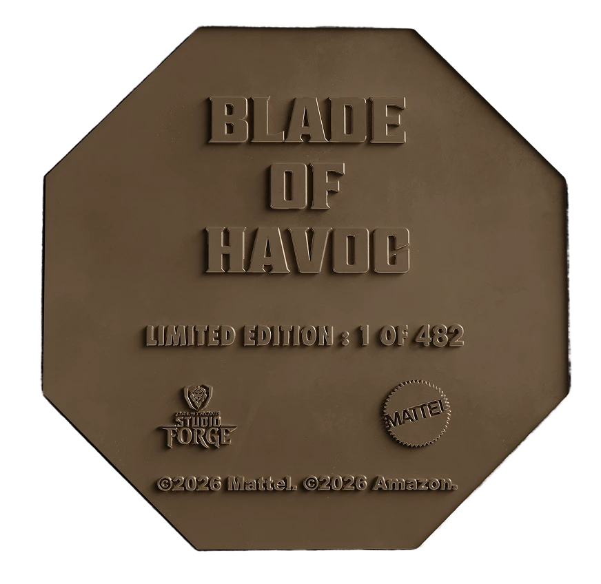 Masters of The Universe™ x StudioForge™ | SNAKE MOUNTAIN™ EDITION: The Blade of Havoc™ | 8” Collector’s Chef Knife & Display Stand