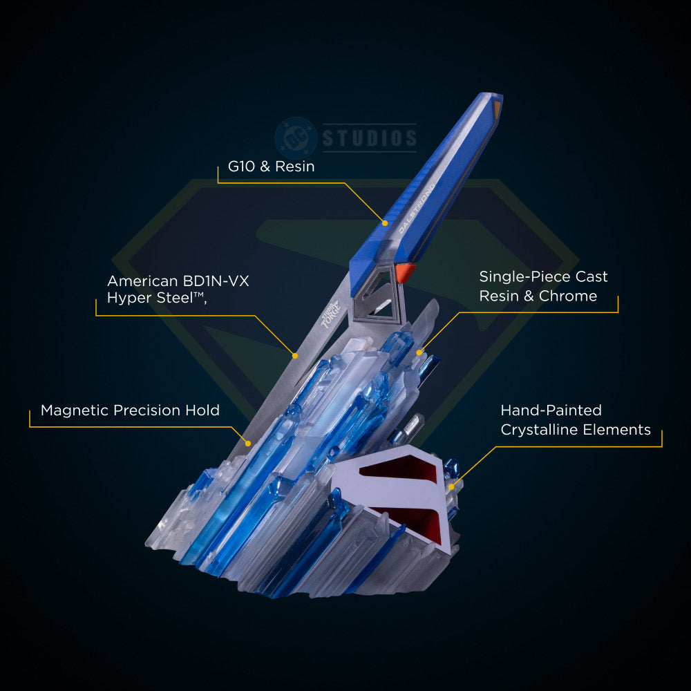 Superman™ x StudioForge™ | Edge of Solitude | 8.5” Collector’s Chef Knife & Display Stand