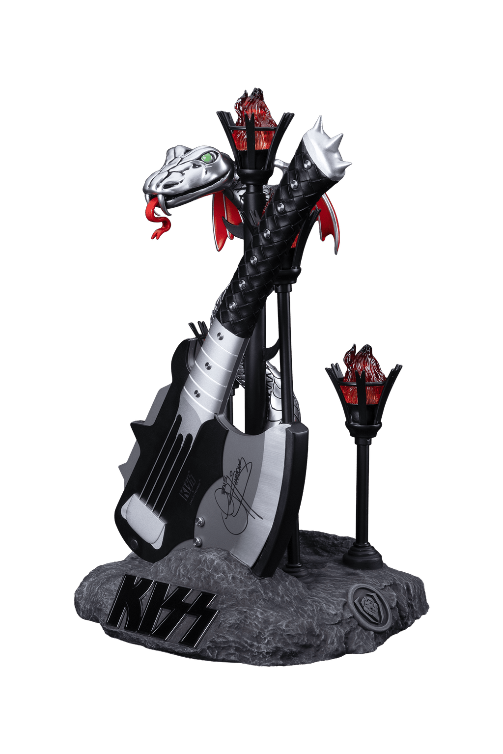 KISS™ x StudioForge™ | Gene Simmons' HELLFIRE DEMON AXE | 7.5” Collector’s Meat Axe & Display Stand