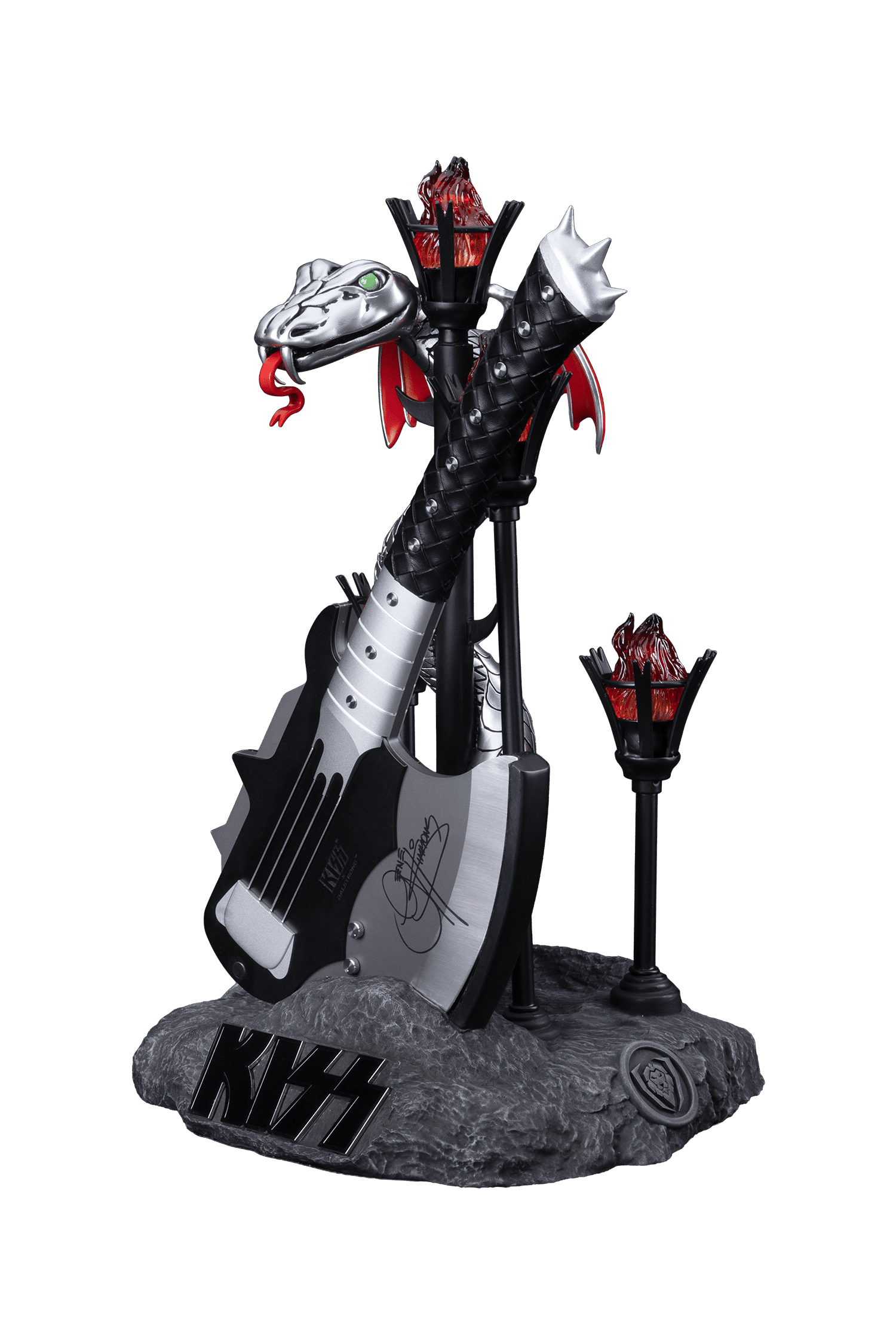 KISS™ x StudioForge™ | Gene Simmons' HELLFIRE DEMON AXE | 7.5” Collector’s Meat Axe & Display Stand