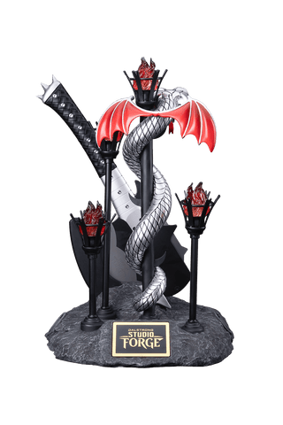 KISS™ x StudioForge™ | Gene Simmons' HELLFIRE DEMON AXE | 7.5” Collector’s Meat Axe & Display Stand