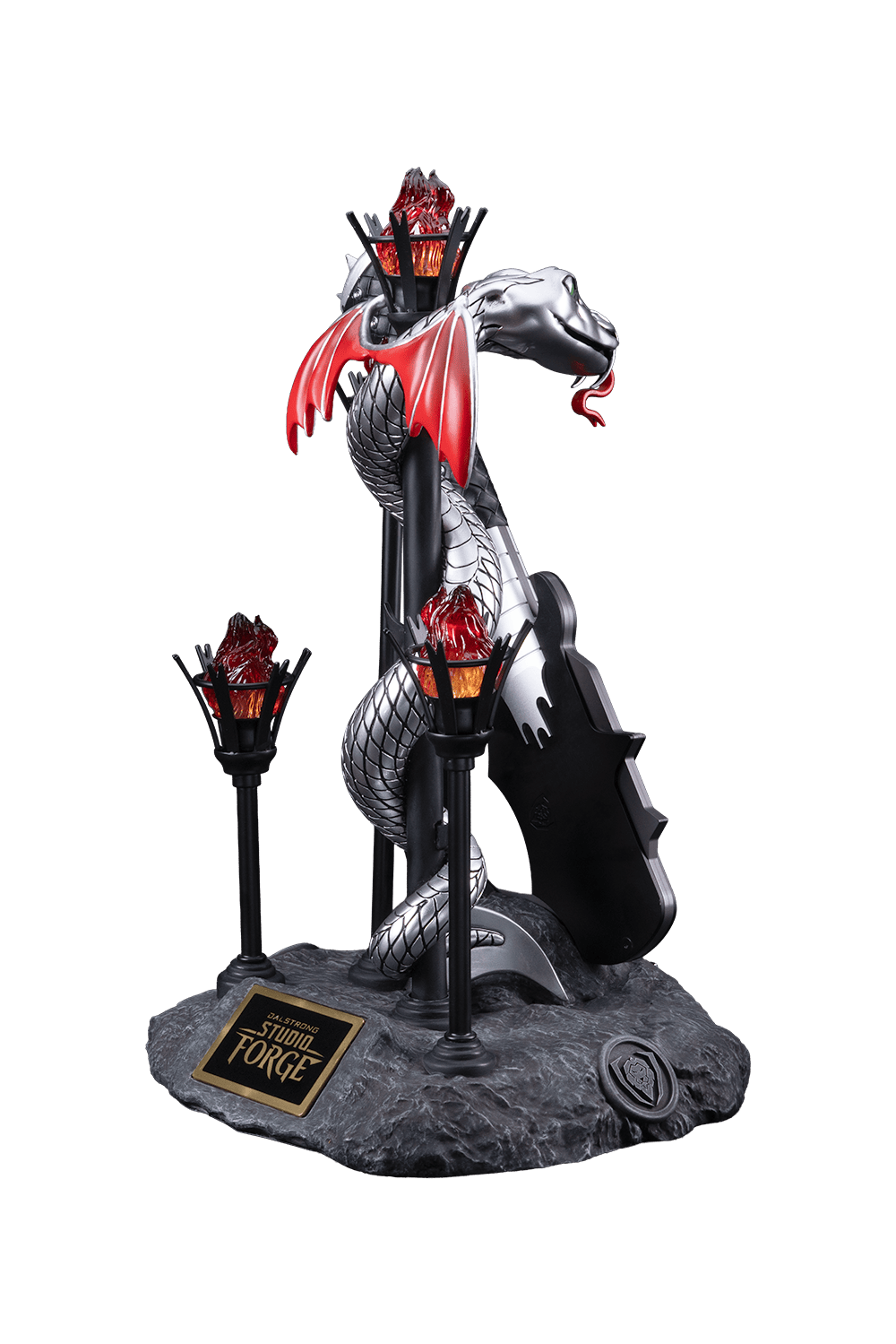 KISS™ x StudioForge™ | Gene Simmons' HELLFIRE DEMON AXE | 7.5” Collector’s Meat Axe & Display Stand