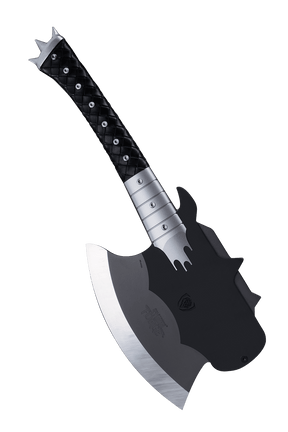 KISS™ x StudioForge™ | Gene Simmons' HELLFIRE DEMON AXE | 7.5” Collector’s Meat Axe & Display Stand