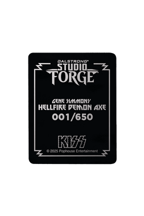 KISS™ x StudioForge™ | Gene Simmons' HELLFIRE DEMON AXE | 7.5” Collector’s Meat Axe & Display Stand