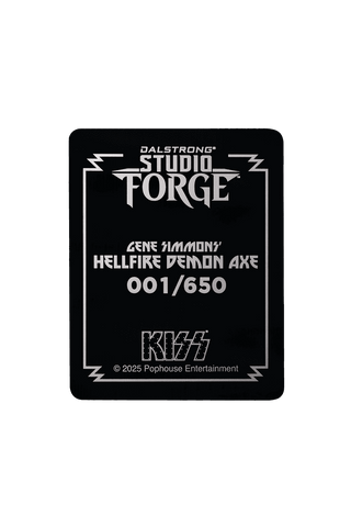 KISS™ x StudioForge™ | Gene Simmons' HELLFIRE DEMON AXE | 7.5” Collector’s Meat Axe & Display Stand