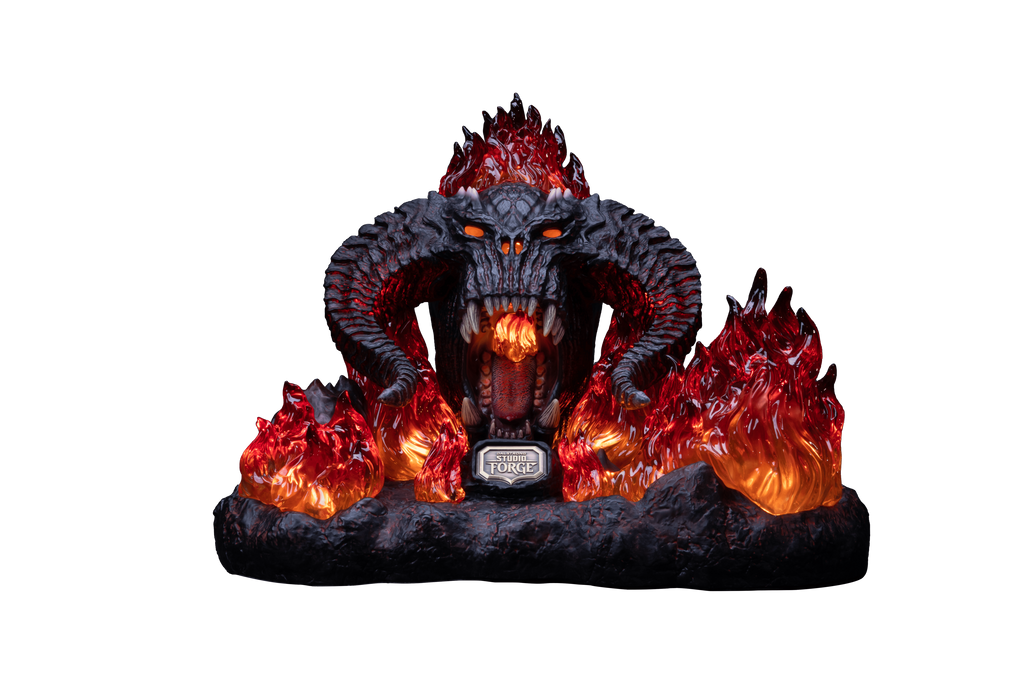 The Lord of the Rings™ x StudioForge™ | Flame of Udun™ | 8.5” Collector’s Chef Knife & Resin LED Display Stand