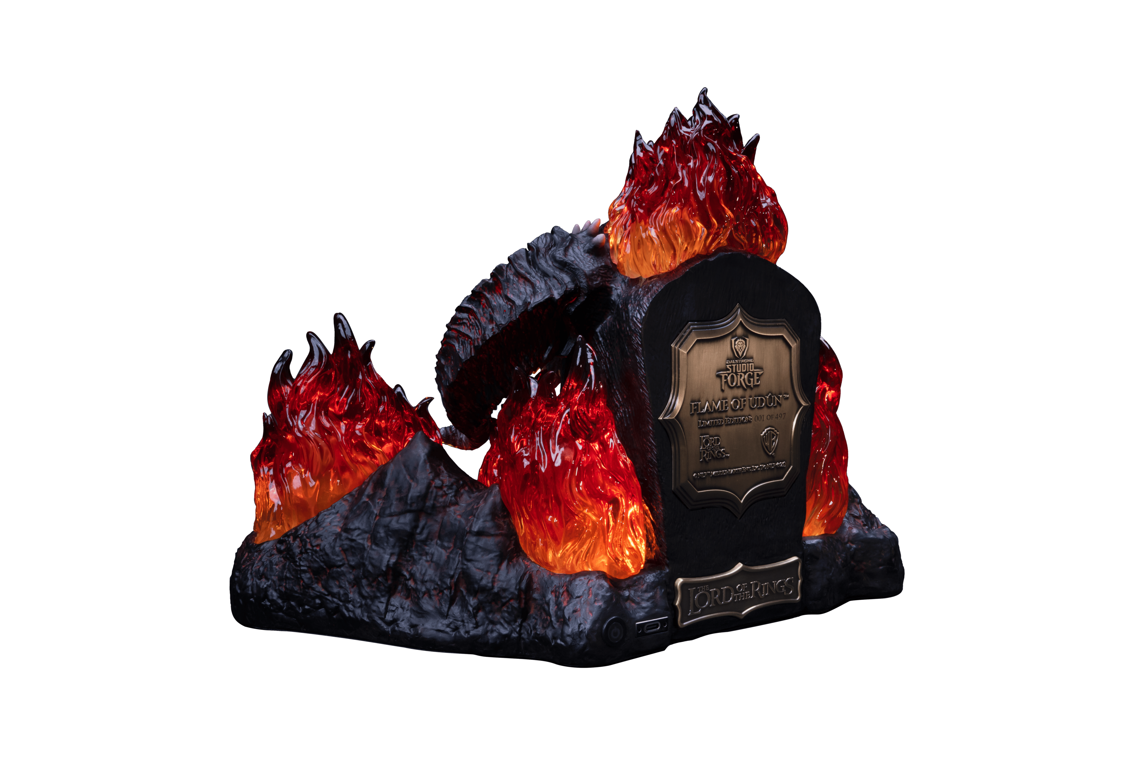 The Lord of the Rings™ x StudioForge™ | Flame of Udun™ | 8.5” Collector’s Chef Knife & Resin LED Display Stand