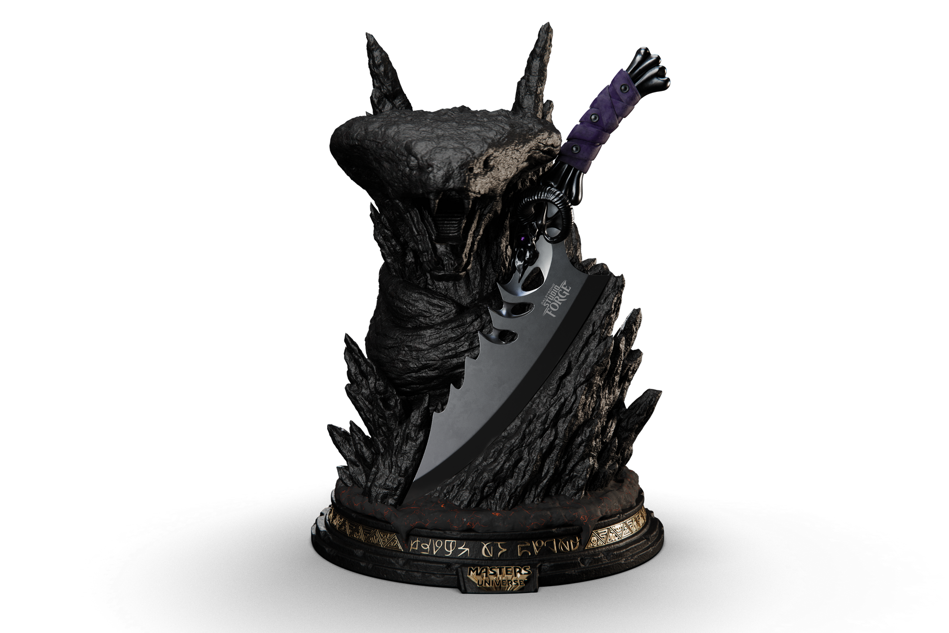 Masters of The Universe™ x StudioForge™ | SNAKE MOUNTAIN™ EDITION: The Blade of Havoc™ | 8” Collector’s Chef Knife & Display Stand